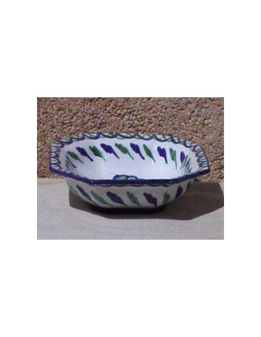 Octagonal salad bowl